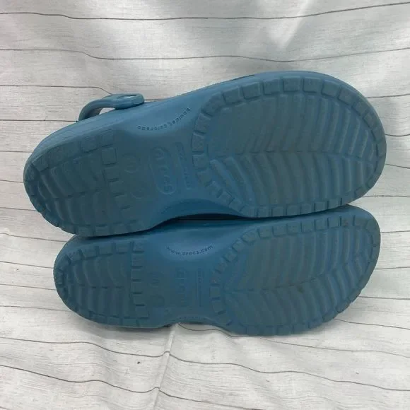 Crocs Classic Clogs Mens 10 Blue Waterproof Slip On Sandals Shoes Womens 12 - Picture 9 of 10